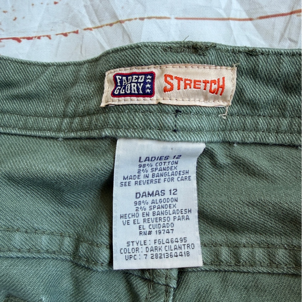 Faded Glory Green Denim Straight Leg Jeans | Women’s Size 12 | Casual Cool - Picture 8 of 8